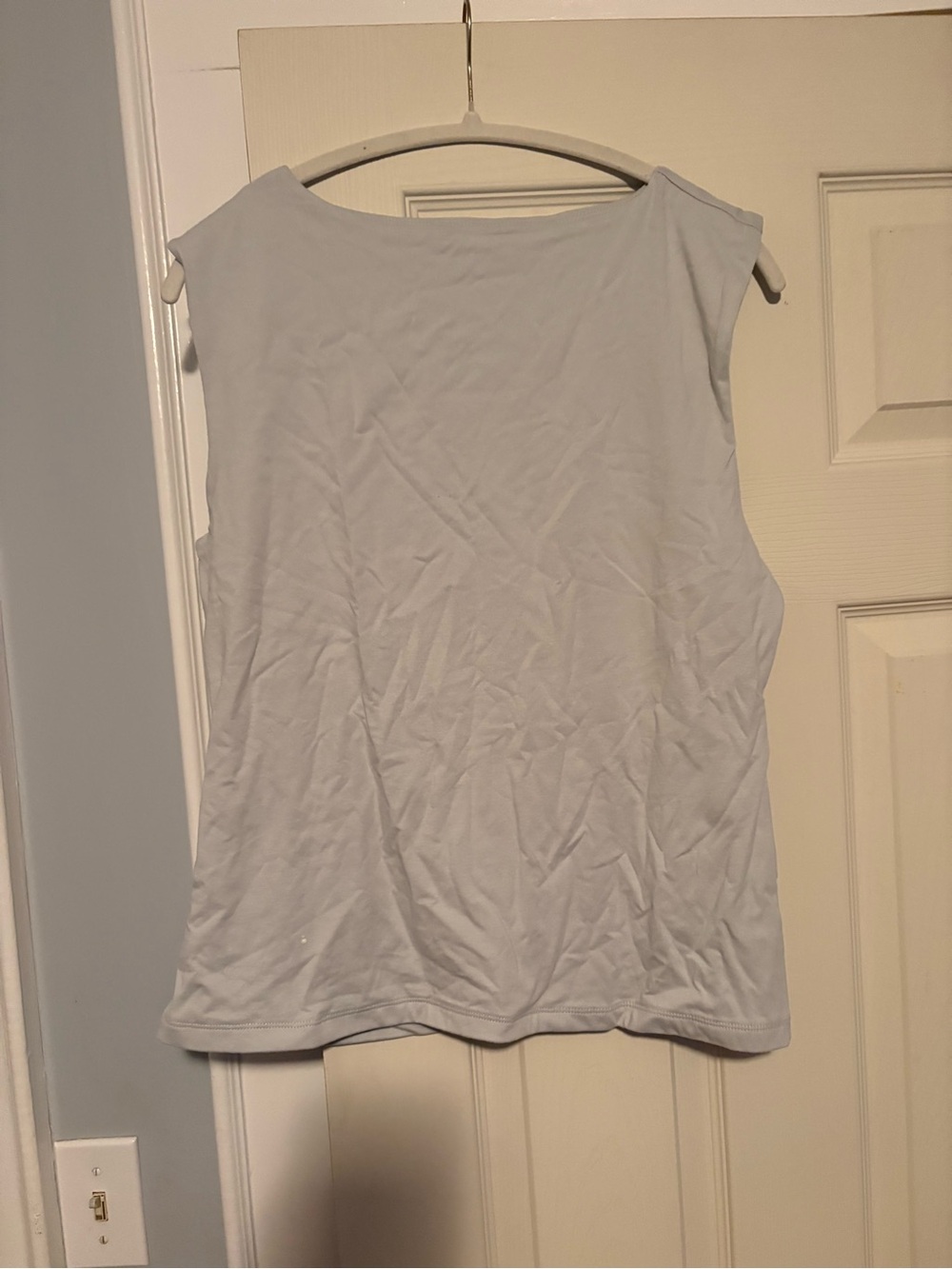 Women’s High Neck Sleeveless Top in Light Gray